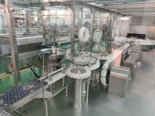 30-500mlガラス・プラスチックボトル用全自動バイアル液体充填ライン（先進安全カバー付き）